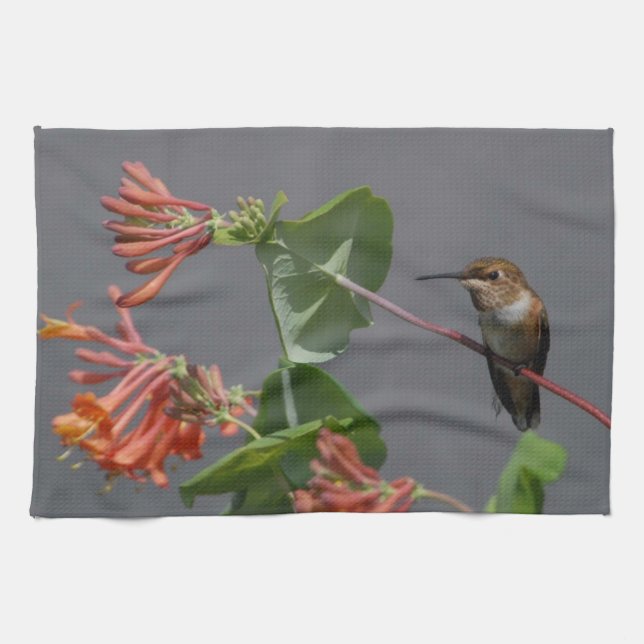 Lovely Hummingbird Tea Towel (Horizontal)