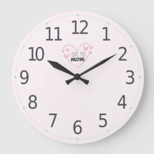 Lovely I Love Mum Mother's Day   Wall Clock