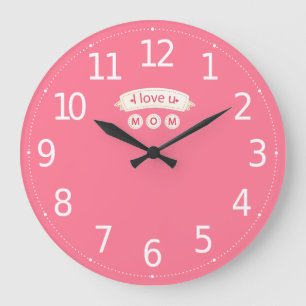 Lovely I Love You Mum Mother's Day   Wall Clock