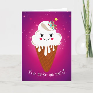 Lovely Ice Cream Cone Valentine's Day Card