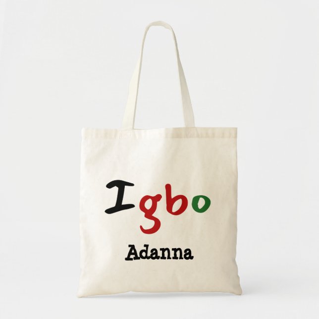 Lovely Igbo Trendy Tote Bag (Front)