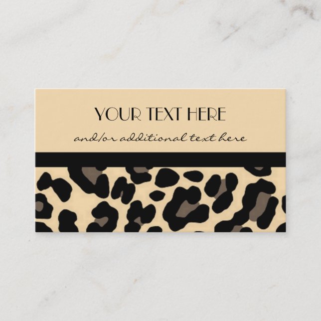 Lovely in Leopard Business Card (Front)