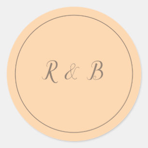 Lovely Initials Classic Round Sticker