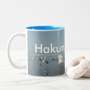 Lovely Inspired Hakuna Matata Flying Birds design Two-Tone Coffee Mug