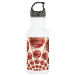 Lovely International Cricket Red Leather Ball Art 532 Ml Water Bottle