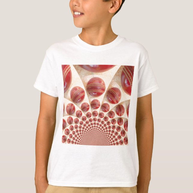 Lovely International Cricket Red Leather Ball T-Shirt (Front)