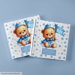 Lovely It’s a boy teddy bear baby shower memory Guest Book