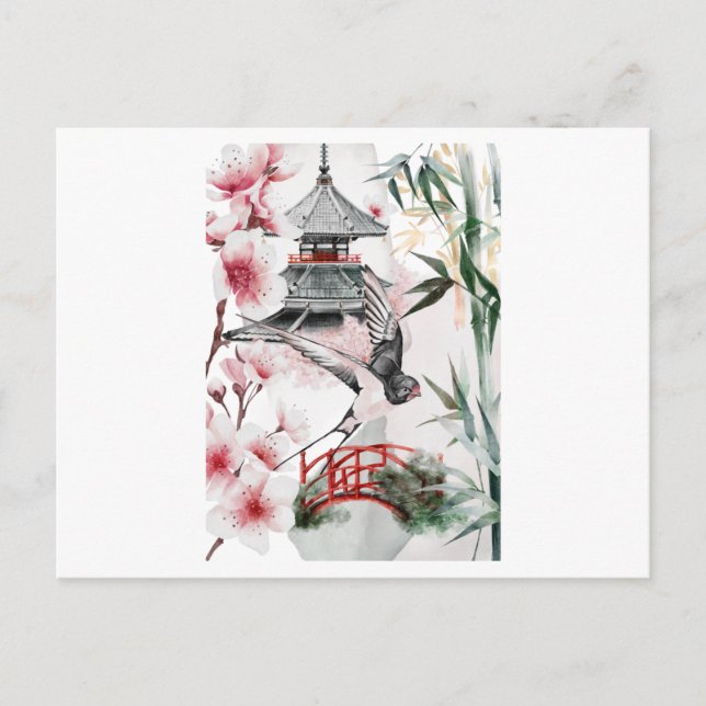 Lovely Japanese scenery Postcard (Front)