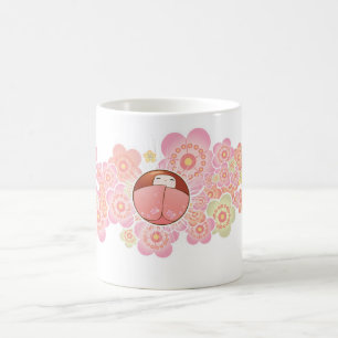 Lovely Japanese Style Mug with Kokeshi Doll