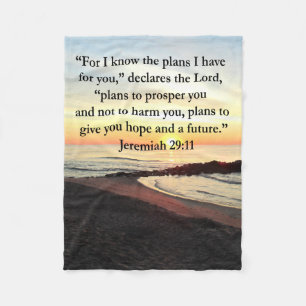 LOVELY JEREMIAH 29:11 SUNRISE PHOTO FLEECE BLANKET