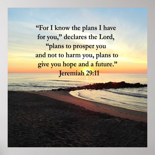 LOVELY JEREMIAH 29:11 SUNRISE PHOTO POSTER (Front)