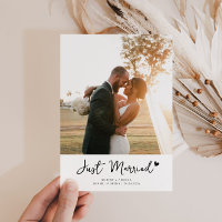 lovely just married wedding announcement