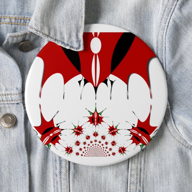 Lovely Kenya Flag. 6 Cm Round Badge (In Situ)