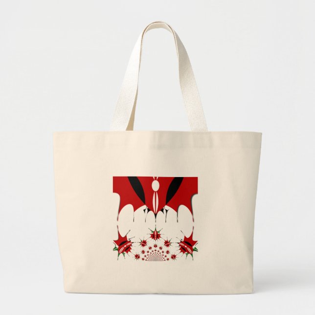 Lovely Kenya Flag. Large Tote Bag (Front)
