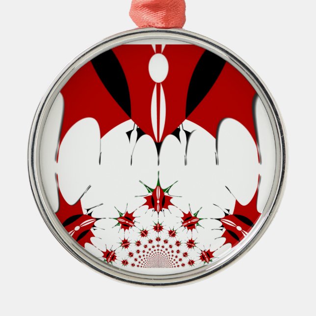 Lovely Kenya Flag. Metal Tree Decoration (Front)