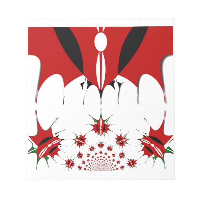 Lovely Kenya Flag. Notepad (Front)