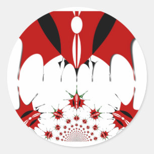 Lovely Kenya Shield Flag Vector Art Design Print Classic Round Sticker