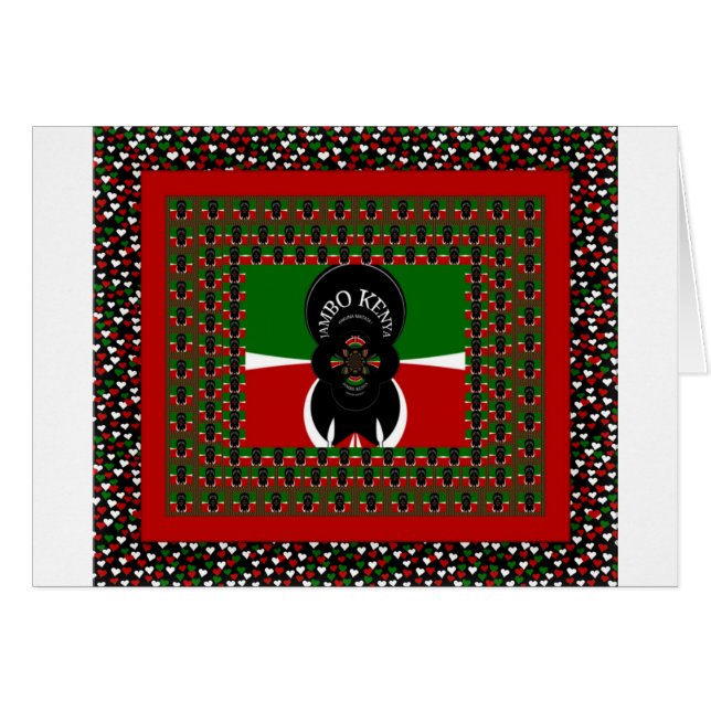 Lovely Kenyan Hearts flag (Front Horizontal)