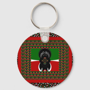 Lovely Kenyan Hearts flag Key Ring