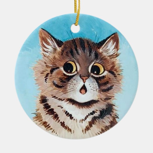 Lovely Kitten, Louis Wain Ceramic Tree Decoration (Front)