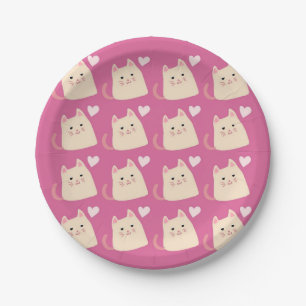 Lovely Kittens Paper Plates by Lilia