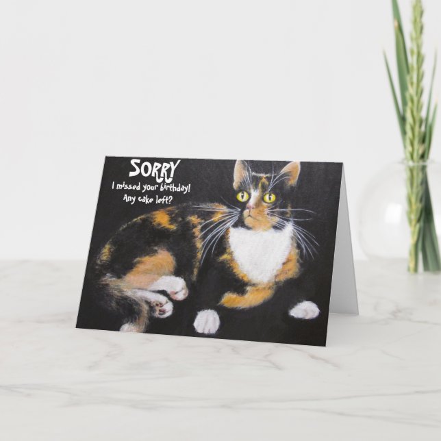 Lovely Kitty,  belated Birthday card (Front)