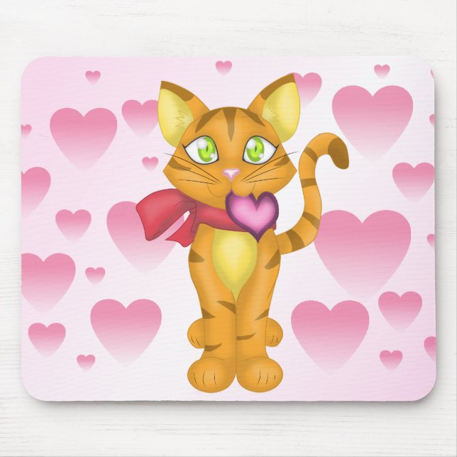 Lovely Kitty Mouse Mat (Front)