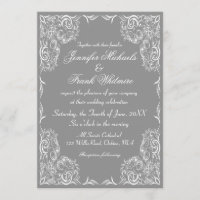 Lovely Lace Frame Grey Wedding