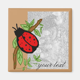 Lovely lady bug, template magnet