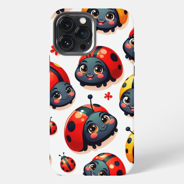 Lovely Ladybugs iPhone Case (Back)