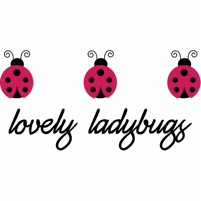 Lovely Ladybugs Standing Photo Sculpture (Front)