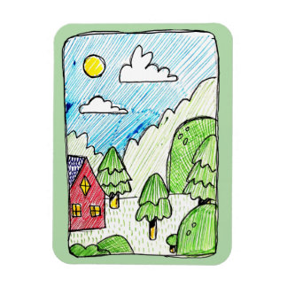 Lovely landscape magnet