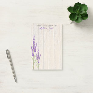 Lovely Lavender Botanical   Personalised Post-it Notes
