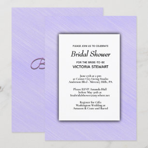 Lovely Lavender Bridal Shower Invitation