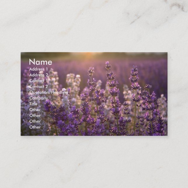 Lovely Lavender Business Card (Front)