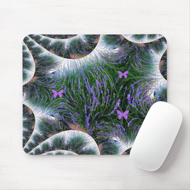 Lovely Lavender Garden....... Mouse Mat (With Mouse)