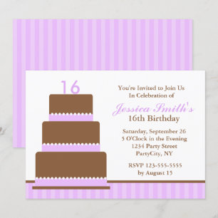 Lovely Lavender Girls Birthday Party Invitation