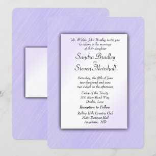 Lovely Lavender Wedding  Invitation