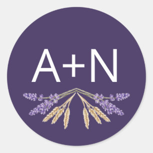 Lovely Lavender & Wheat Purple Sticker