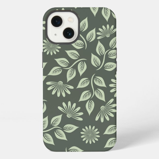 Lovely Leaves Design iPhone Case (Back)