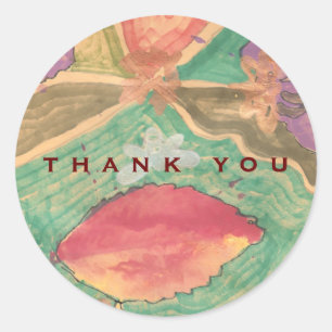 Lovely leaves thank you sticker