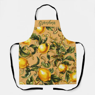 Lovely Lemon Pattern Apron