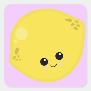 Lovely Lemon Square Sticker