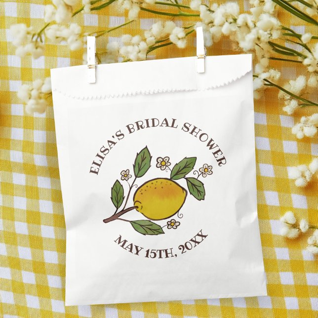 Lovely Lemons BRIDAL SHOWER Rustic CUSTOM  Favour Bags (Lovely Lemons BRIDAL SHOWER Rustic CUSTOM Favor Bag
)