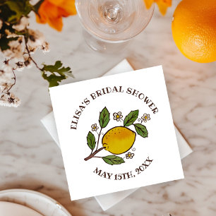 Lovely Lemons BRIDAL SHOWER Rustic CUSTOM  Napkin
