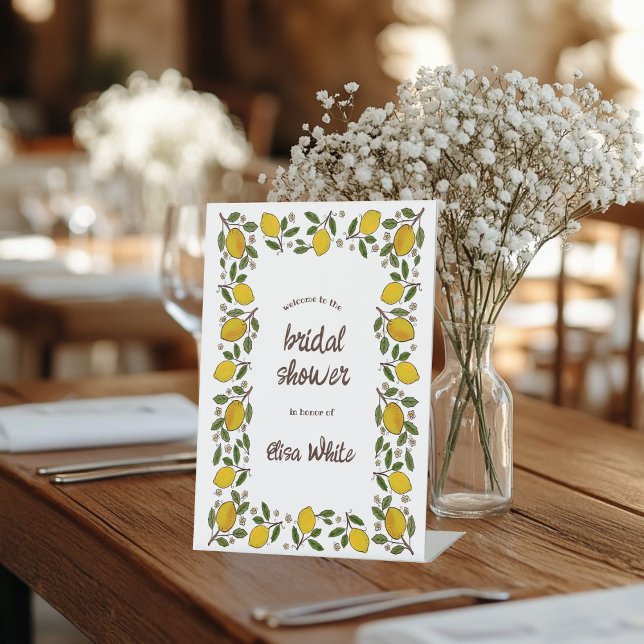 Lovely Lemons CUSTOM Summer BRIDAL SHOWER Pedestal Sign (Lovely Lemons CUSTOM Summer BRIDAL SHOWER Pedestal Sign
)
