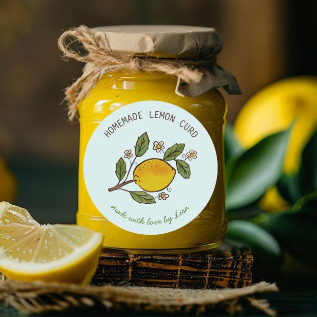 Lovely Lemons Homemade Treats Rustic CUSTOM  Classic Round Sticker (Lovely Lemons Homemade Treats Rustic CUSTOM Classic Round Sticker
)
