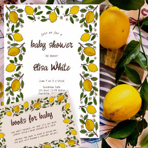 Lovely Lemons Rustic Watercolor Books for Baby  Enclosure Card