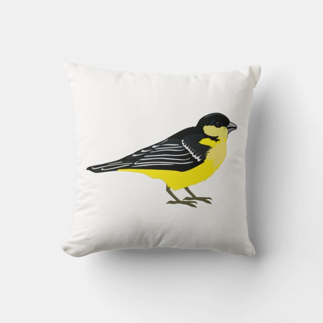 Lovely Lesser Goldfinch Cushion (Front)