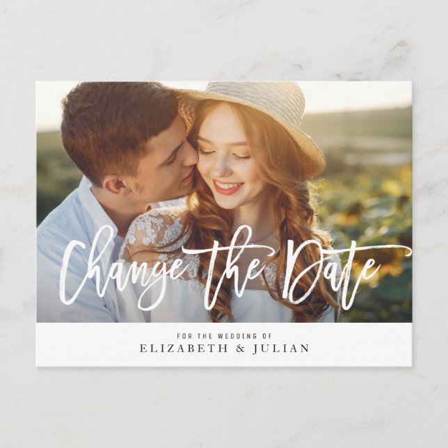 Lovely lettering photo change the date card (Front)